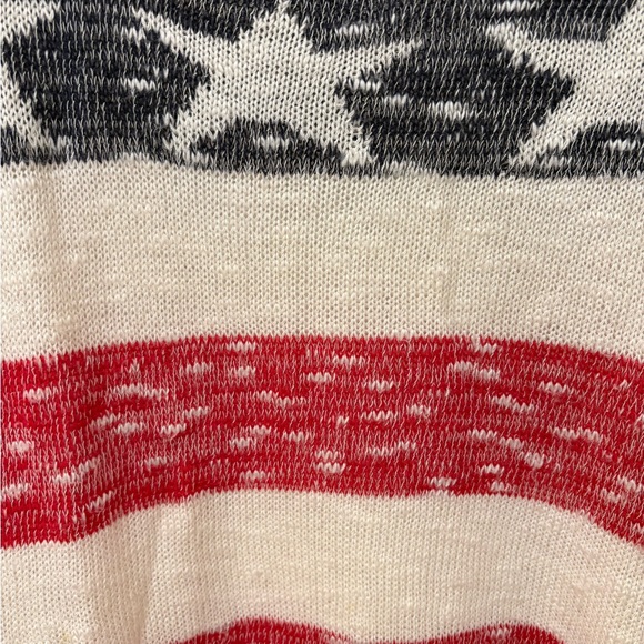 VENUS American Flag Patriotic Stars Stripes lightweight Sweater - Picture 6 of 8